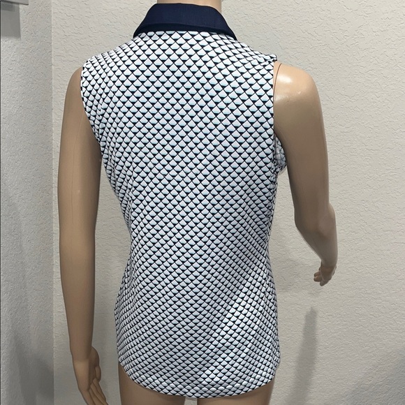 Sport Haley Sleeveless Navy, White & Teal Women's Top - Picture 4 of 5